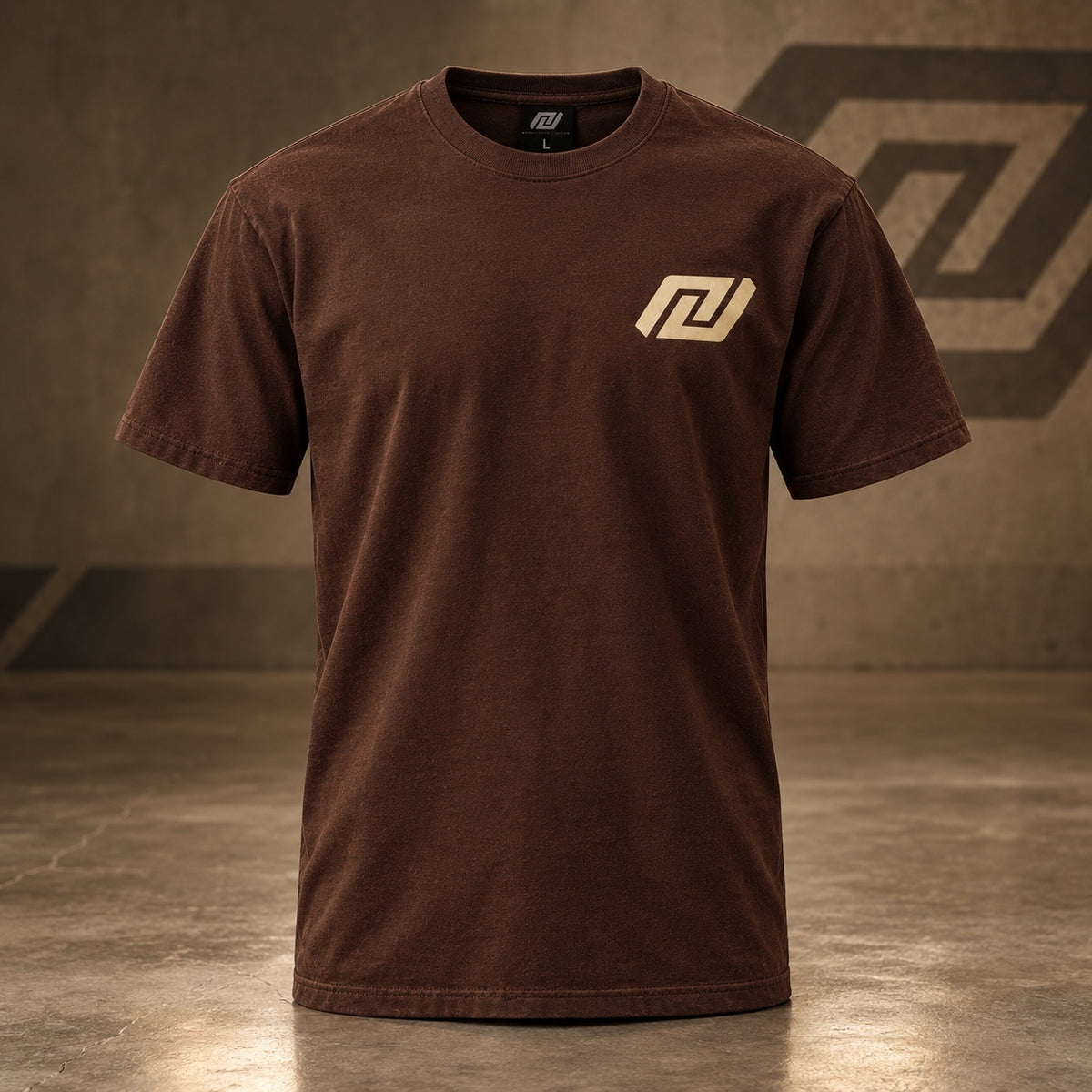 Front of BE-COMP tee with Competitive Customs chest logo
